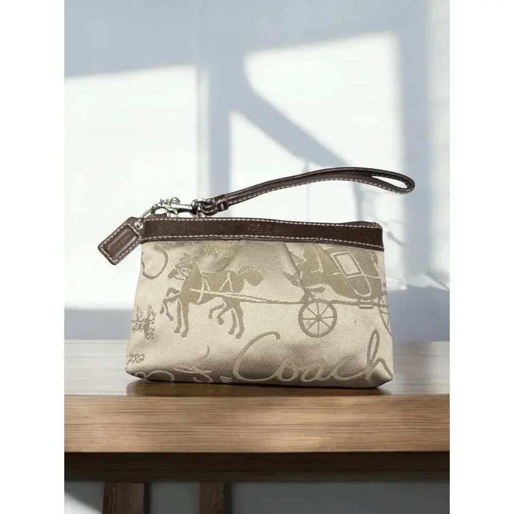 Y2K Coach F14888 1941 Horse & Carriage Flap Bag & Pleated Wristlet